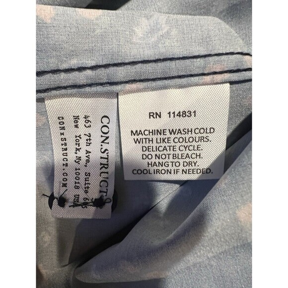 Construct Men’s Slim Fit Floral 4-Way Stretch Performance Long Sleeve Shirt M - Picture 8 of 8